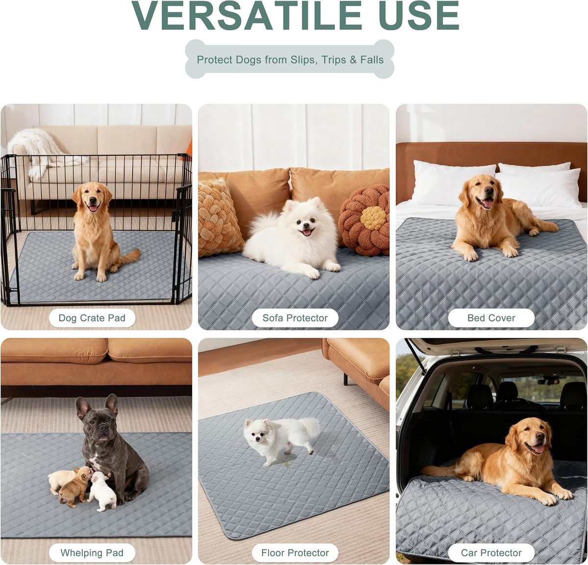 Reusable Washable Dog Pee Pads – 2 Pack