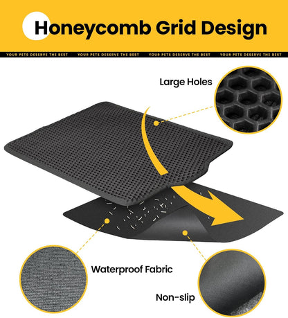 Double-Layer Cat Litter Trapping Mat – 30" × 24"