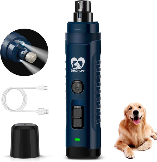 Quiet 2-Speed LED Dog Nail Grinder with Dual LED Lights